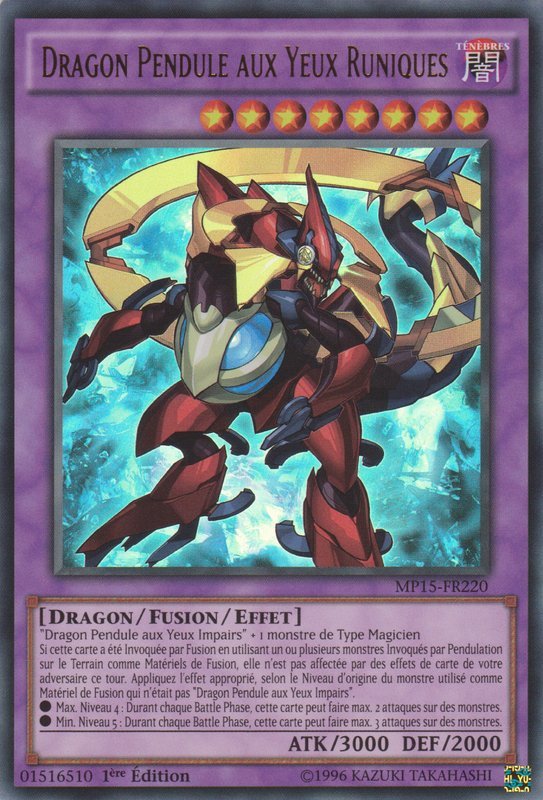 Dragon Pendule aux Yeux Runiques