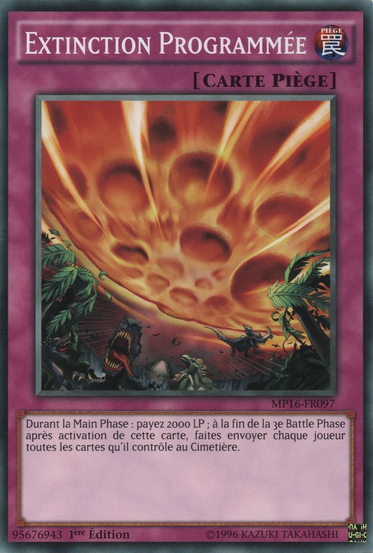 Extinction on Schedule