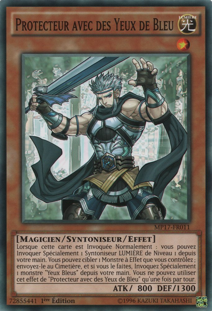 Protecteur avec des Yeux de Bleu