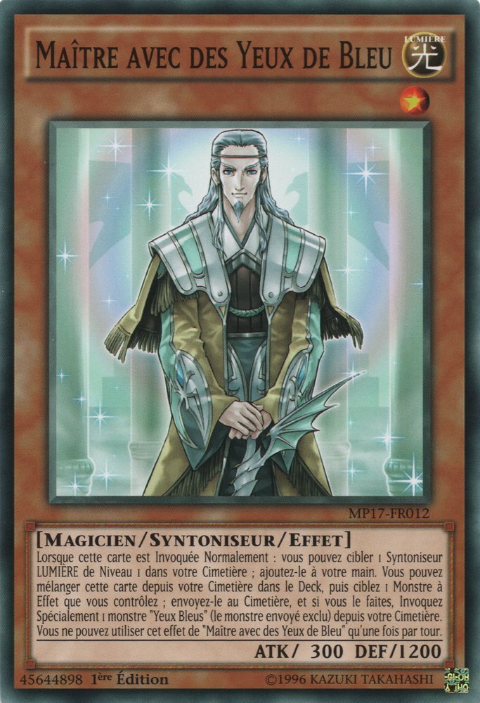Maître avec des Yeux de Bleu