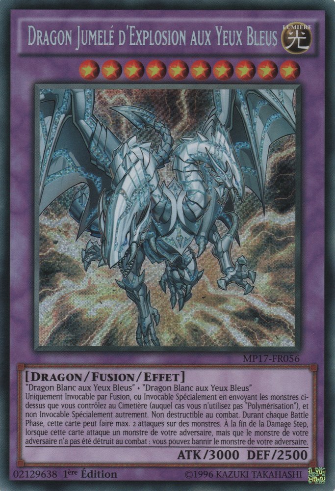 Dragon Jumelé d'Explosion aux Yeux Bleus