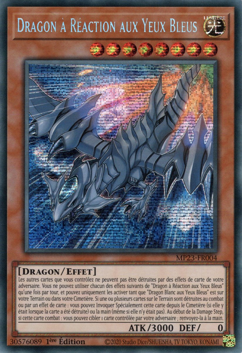 Dragon à Réaction aux Yeux Bleus