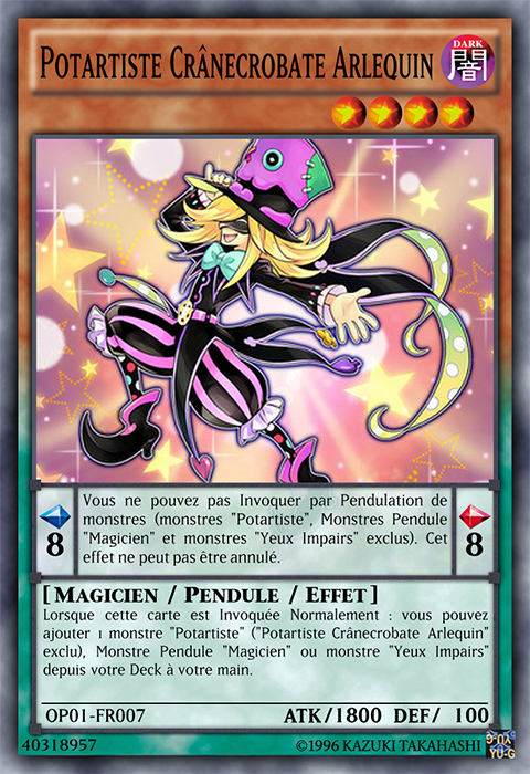 Potartiste Crânecrobate Arlequin