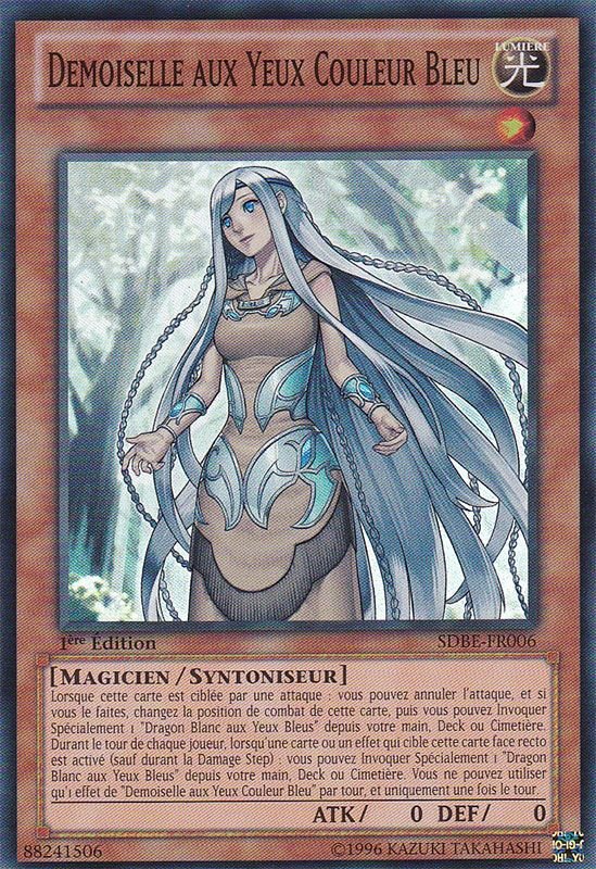 Demoiselle aux Yeux Couleur Bleu