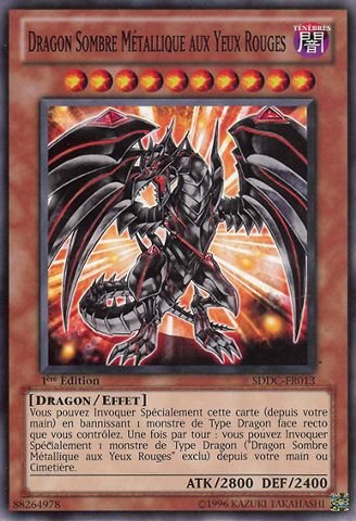 Dragon Sombre Métallique Aux Yeux Rouges