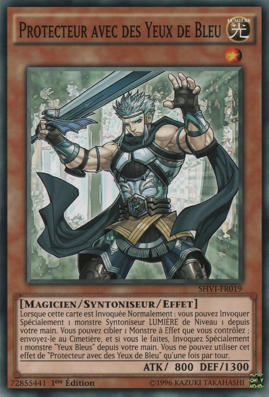 Protecteur avec des Yeux de Bleu