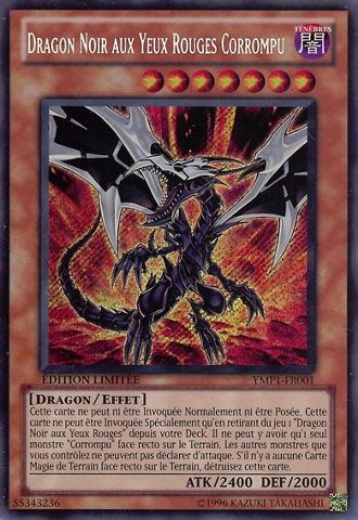 Dragon Noir aux Yeux Rouges Corrompu