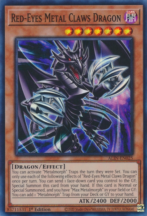 Dragon de Griffes Métalliques aux Yeux Rouges