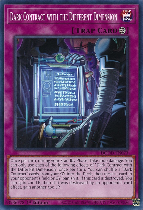 Dark Contract with the Different Dimension