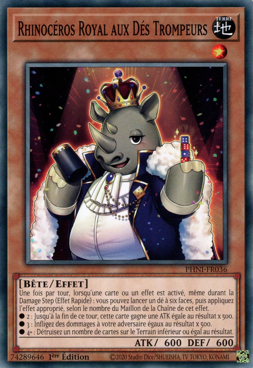 Rhinocéros Royal aux Dés Trompeurs