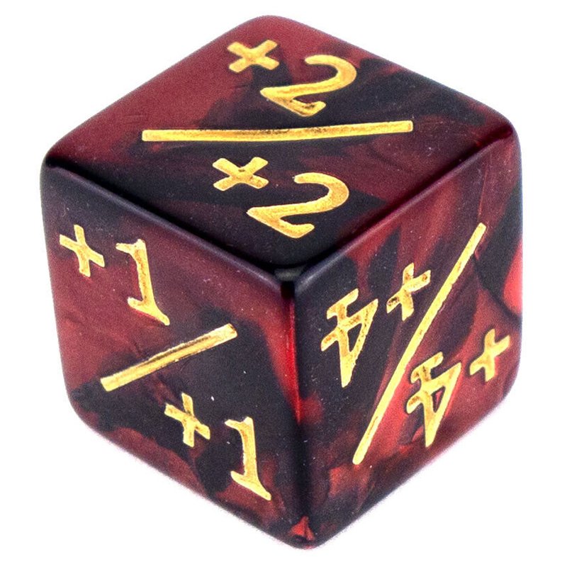 1 dice 6 positive modifier Red Black