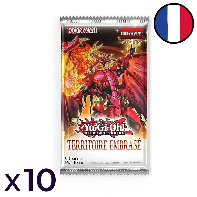 Set of 10 Blazing Dominion Booster Packs - Yu-Gi-Oh! FR