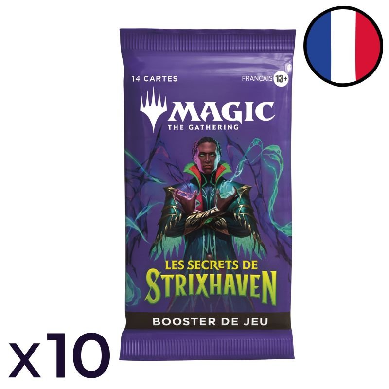 Lot de 10 boosters de jeu Les Secrets de Strixhaven - Magic FR