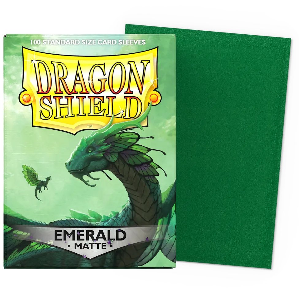 100 Pochettes Matte Format Standard Emerald - Dragon Shield