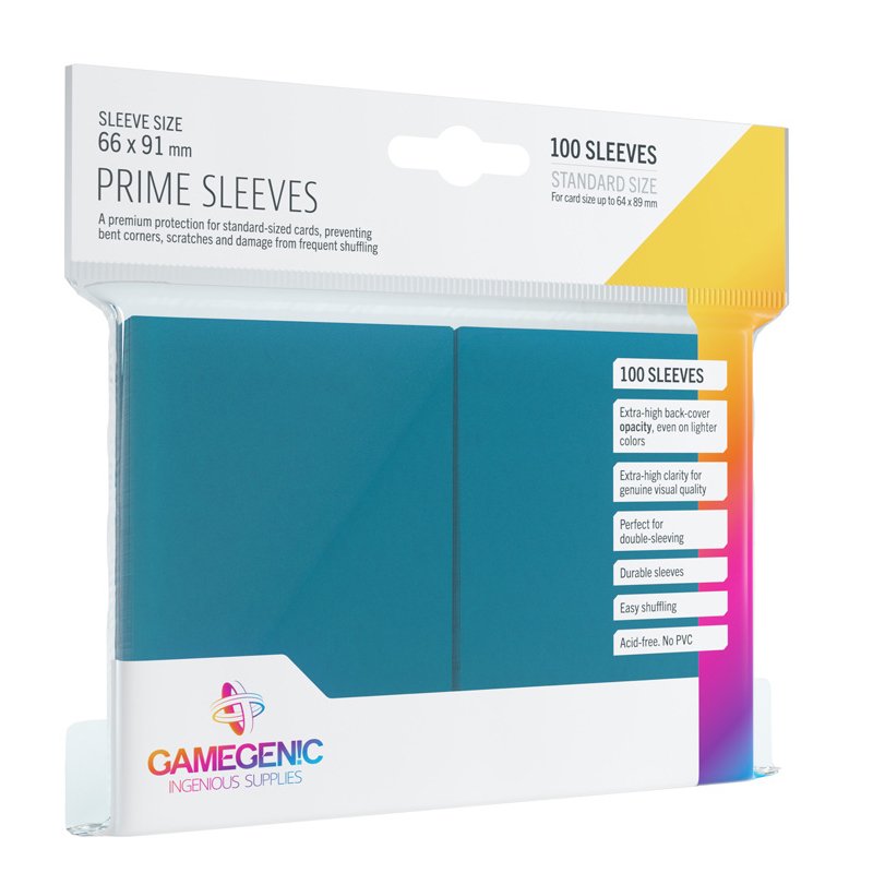 100 Prime Sleeves 66 x 91 mm Blue - Gamegenic