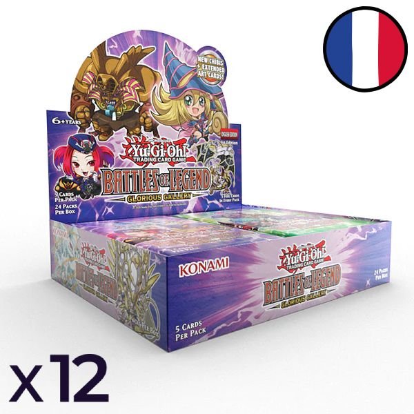 Lot de 12 boites de 24 boosters Batailles de Légendes : La Glorieuse Galerie - Yu-Gi-Oh! FR