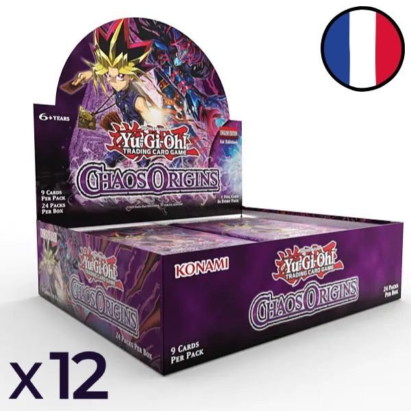 Lot de 12 boites de 24 boosters Chaos Origins - Yu-Gi-Oh! FR