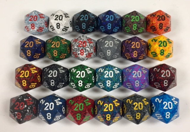 1 Granite 20 faces dice