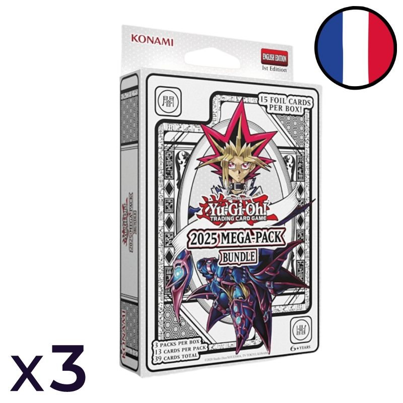 Set of 3 2025 Mega-Pack Bundles (without metal Tin) - Yu-Gi-Oh! FR