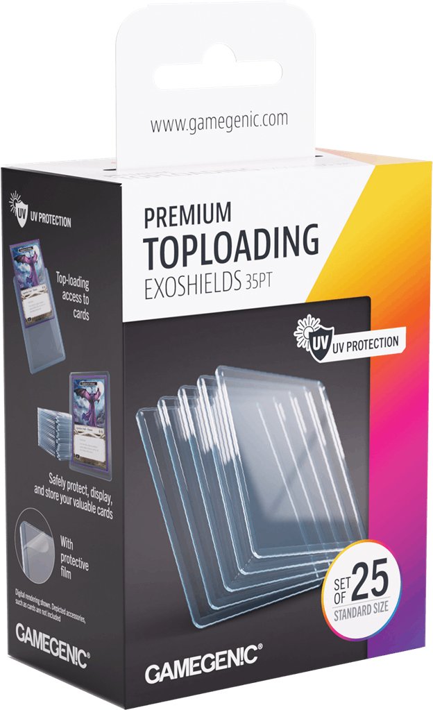 25 Toploaders Premium Toploading Exoshields - Gamegenic
