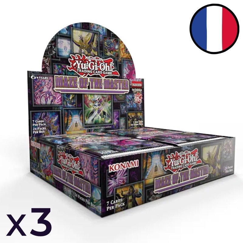 Set of 3 displays of 24 Maze of the Master Booster Packs - Yu-Gi-Oh! FR