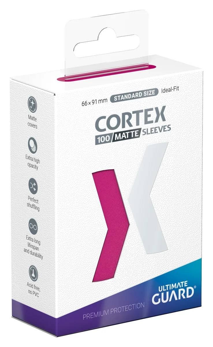 100 Pink Matte Cortex Standard Size Sleeves - Ultimate Guard