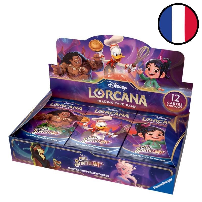 Display of 24 Shimmering Skies Booster Packs - Disney Lorcana FR