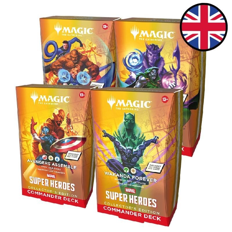 Lot des 4 Decks Commander Marvel Super Heroes Édition collector - Magic EN