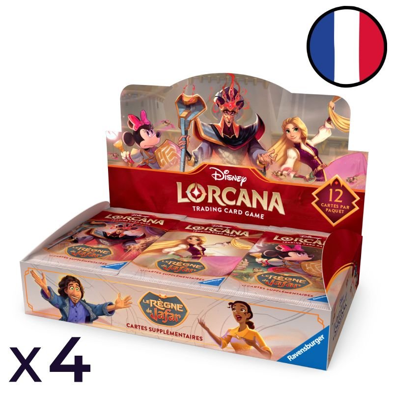Set of 4 Displays of 24 Reign of Jafar Chapter 8 Booster Packs - Disney Lorcana FR