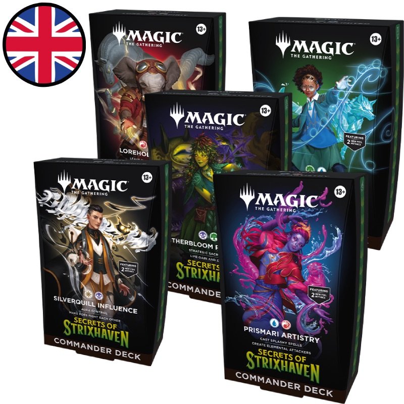 Lot des 5 Decks Commander Les Secrets de Strixhaven - Magic EN