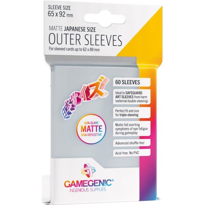 60 Sur-Pochettes Outer Sleeves Matte Format Japonais - Gamegenic