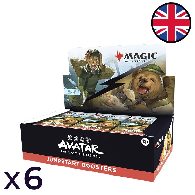Lot de 6 Boites de 24 boosters Jumpstart Magic: The Gathering | Avatar, le dernier maître de l'air - Magic EN