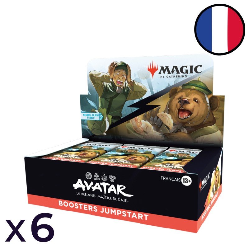 Lot de 6 Boites de 24 boosters Jumpstart Magic: The Gathering | Avatar, le dernier maître de l'air - Magic FR