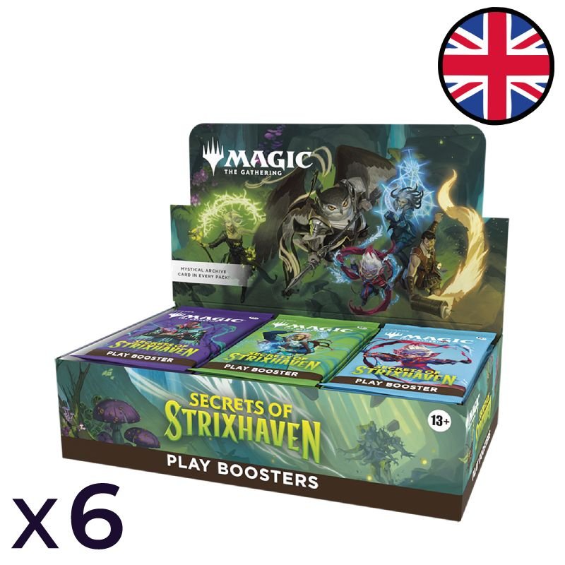 Lot de 6 boites de 30 boosters de jeu Les Secrets de Strixhaven - Magic EN