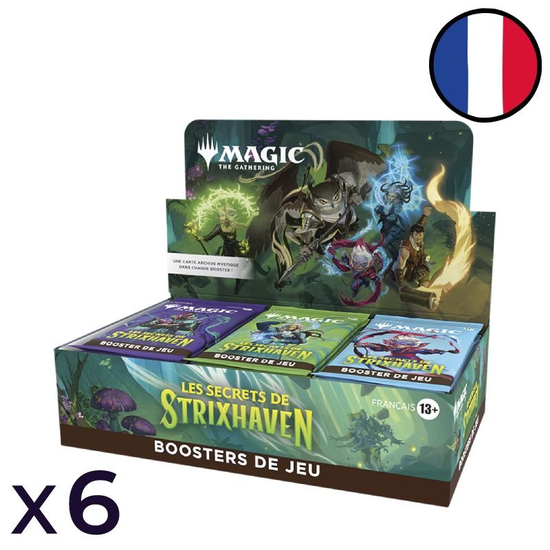 Lot de 6 boites de 30 boosters de jeu Les Secrets de Strixhaven - Magic FR