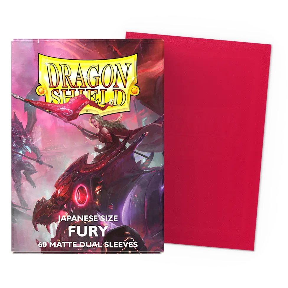 60 Fury Dual Matte Standard Size Sleeves - Dragon Shield