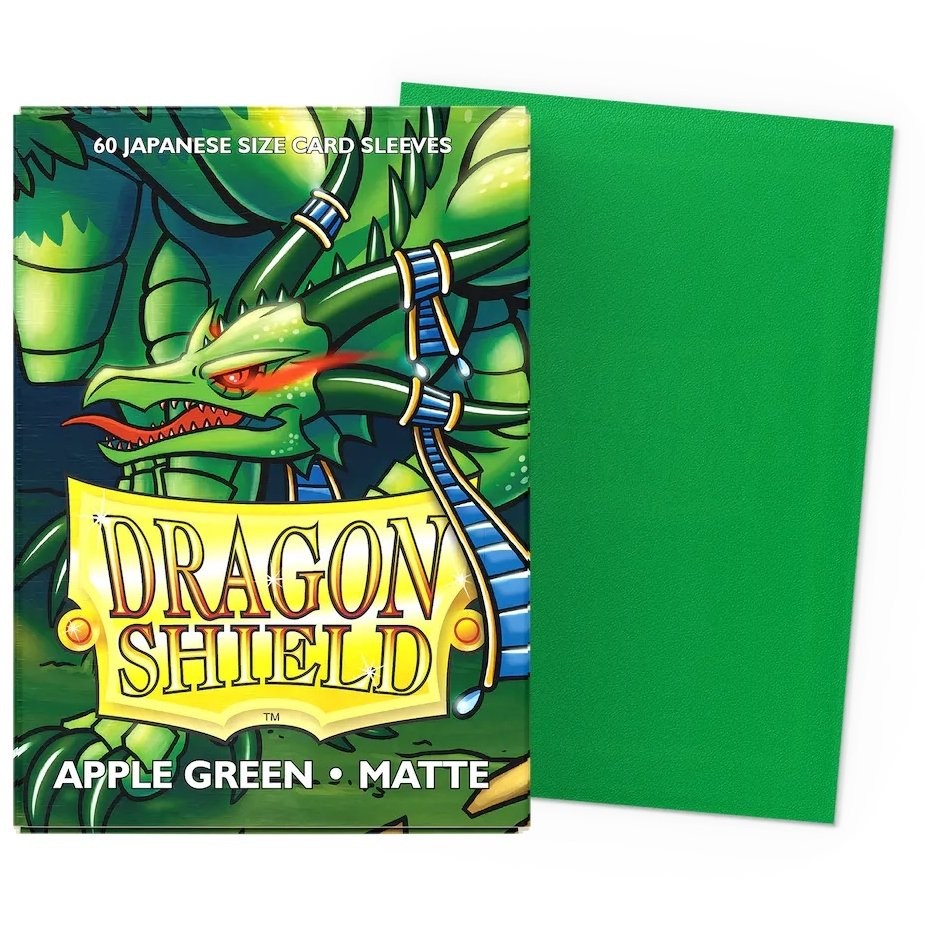 60 Apple Green Matte Japanese Size Sleeves - Dragon Shield