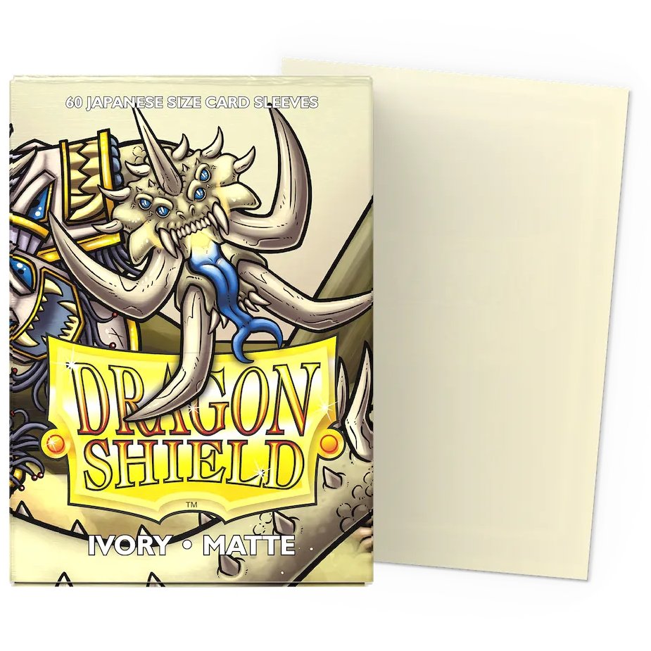 60 Ivory Matte Japanese Size Sleeves - Dragon Shield