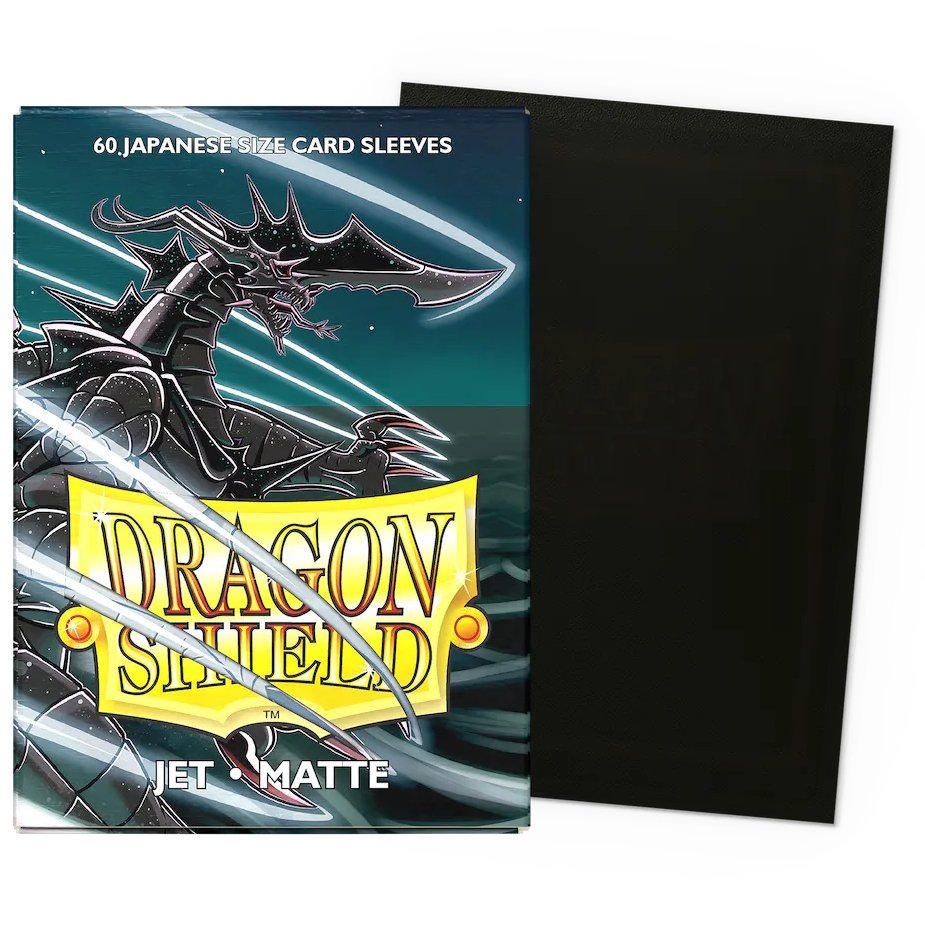 60 Jet Matte Japanese Size Sleeves - Dragon Shield