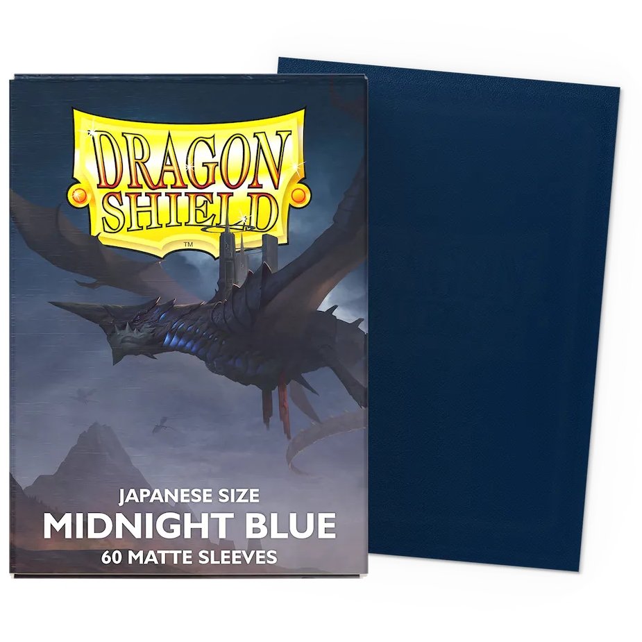 60 Midnight Blue Matte Japanese Size Sleeves - Dragon Shield