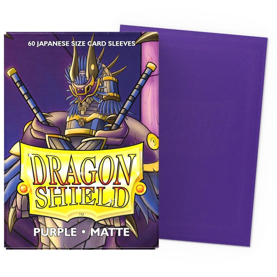 60 Purple Matte Japanese Size Sleeves - Dragon Shield