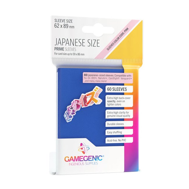 60 Blue Prime Japanese Size 62 x 89 mm Sleeves - Gamegenic