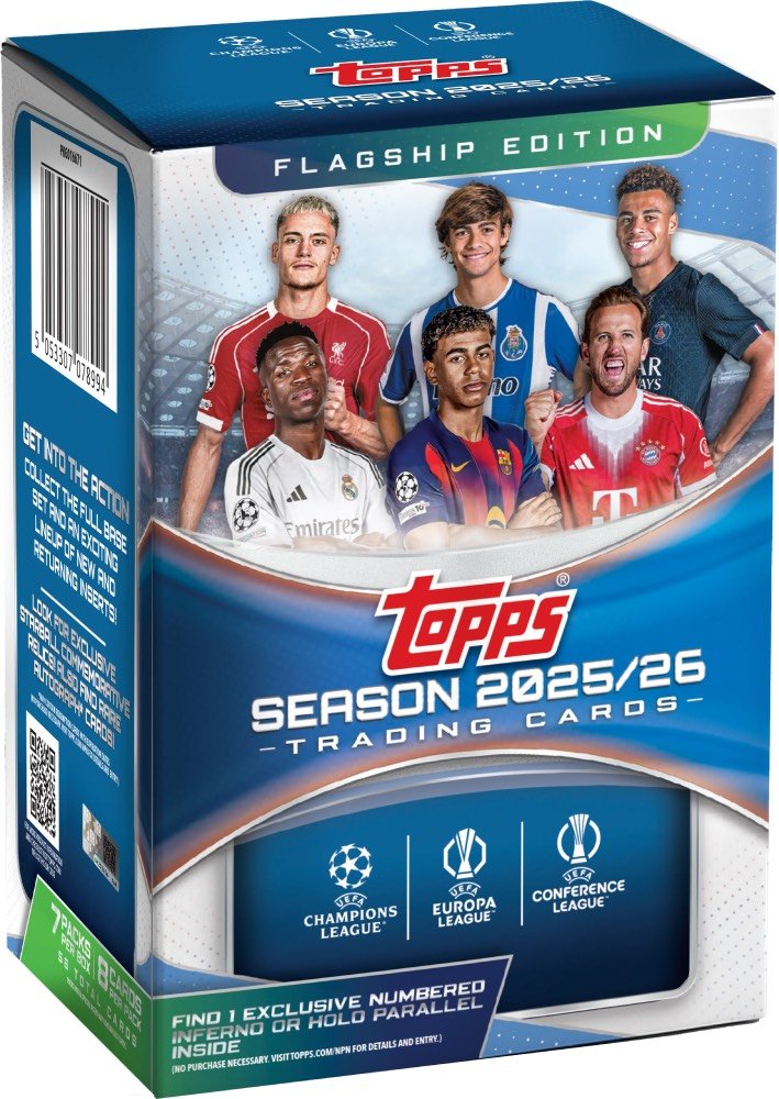 2025-26 UEFA Club Competitions Value Box - Topps