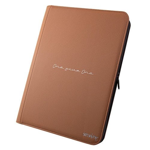 Portfolio 9-pocket Marron 151 avec fermeture Zip - Sanseking