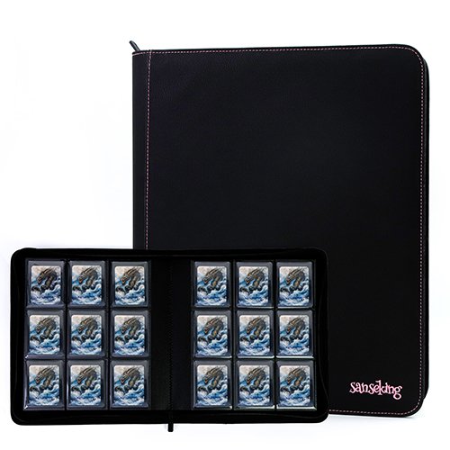 Zip Binder Top Loader (9 pochettes par page) Noir - Sanseking