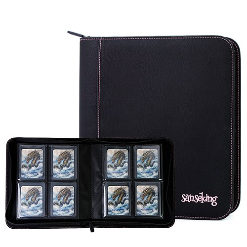 Zip Binder Top Loader (4 pochettes par page) Noir - Sanseking