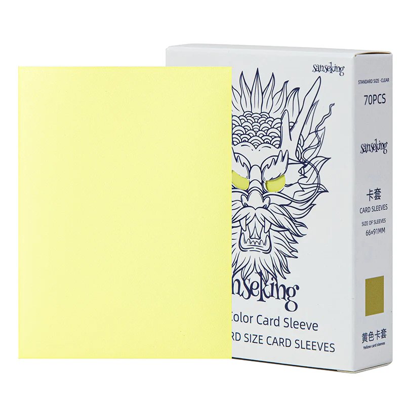 70 pochettes de taille Standard - Jaune - Sanseking