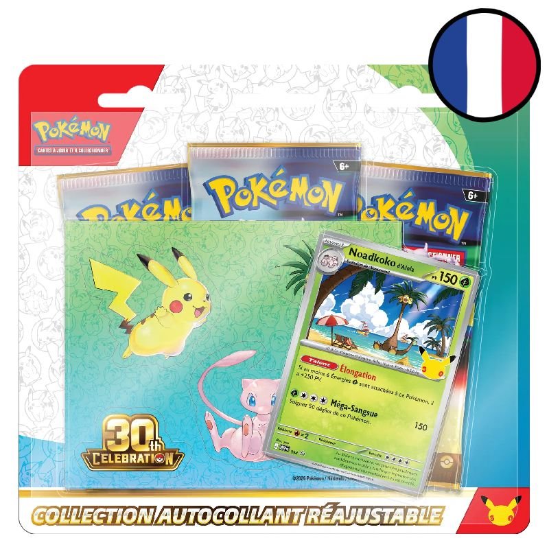 Collection autocollant réajustable 30e Anniversaire - Noadkoko d'Alola - Pokémon FR