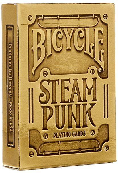 Bicycle 54 Playing Cards Steampunk Gold