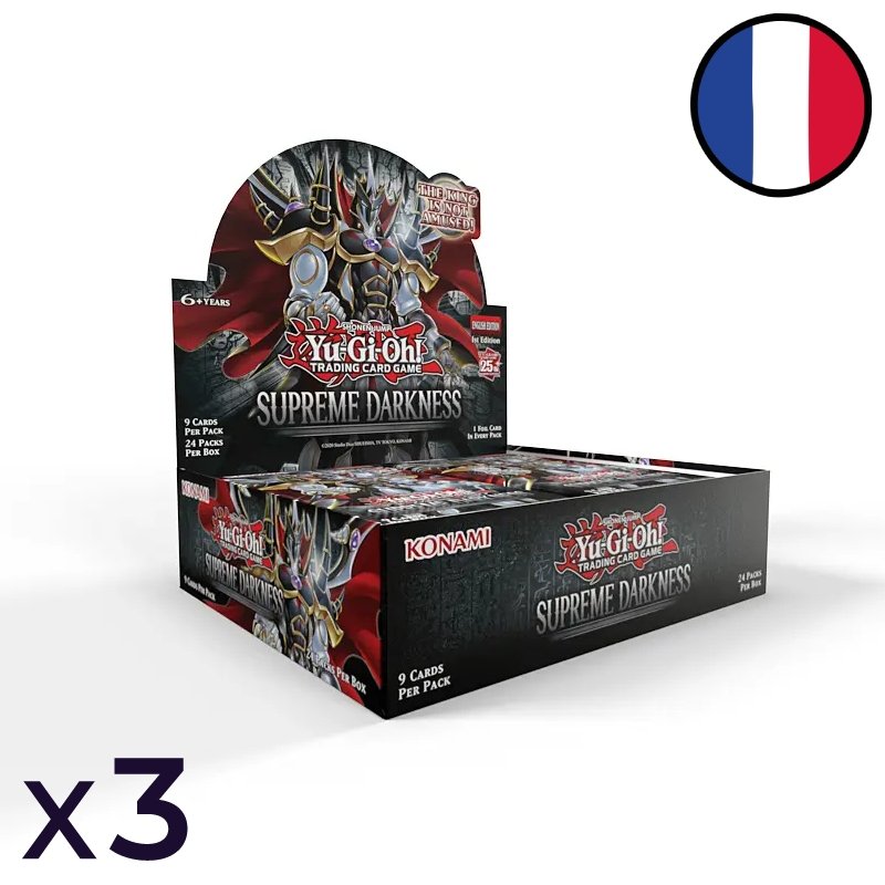 Lot de 3 Boites de 24 Boosters Ténèbres Suprêmes - Yu-Gi-Oh! FR